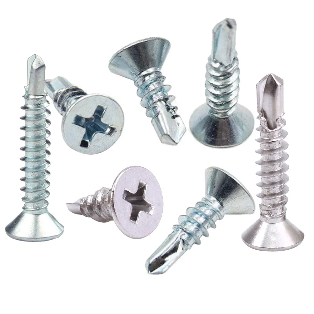 China Factory price Carbon steel galvanized wafer head screws truss head screw self drilling screws
