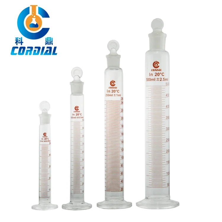 1603 CORDIAL Glass Measuring Cylinder Borosilicate Glass Measuring Cylinder with Glass Stopper