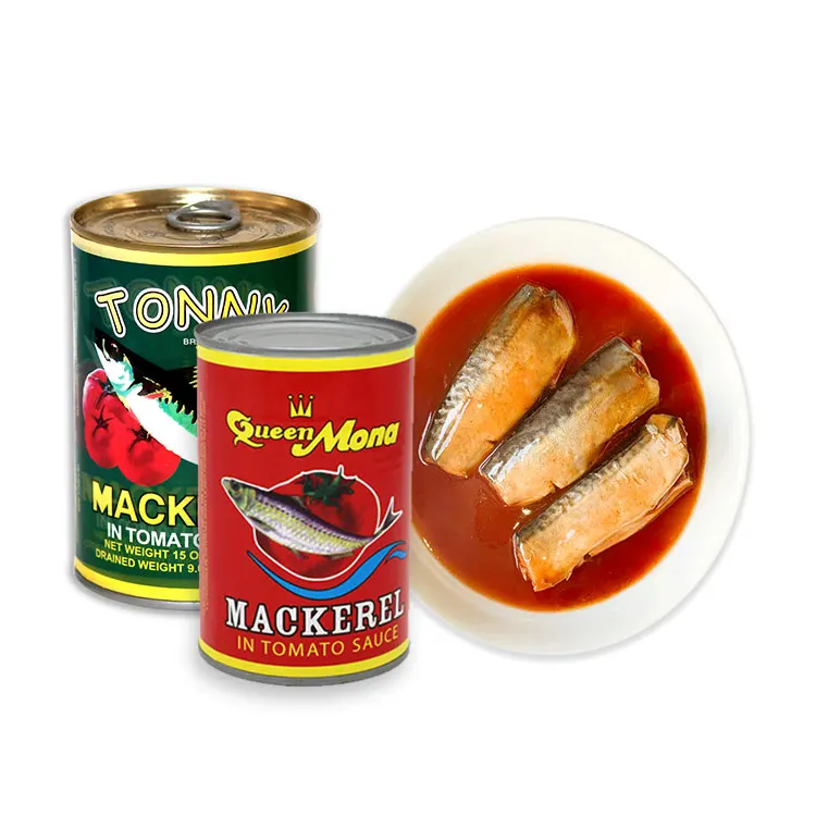 canned Good quality  canned fish  Canned mackerel fish in tomato sauce and in brine with lower price