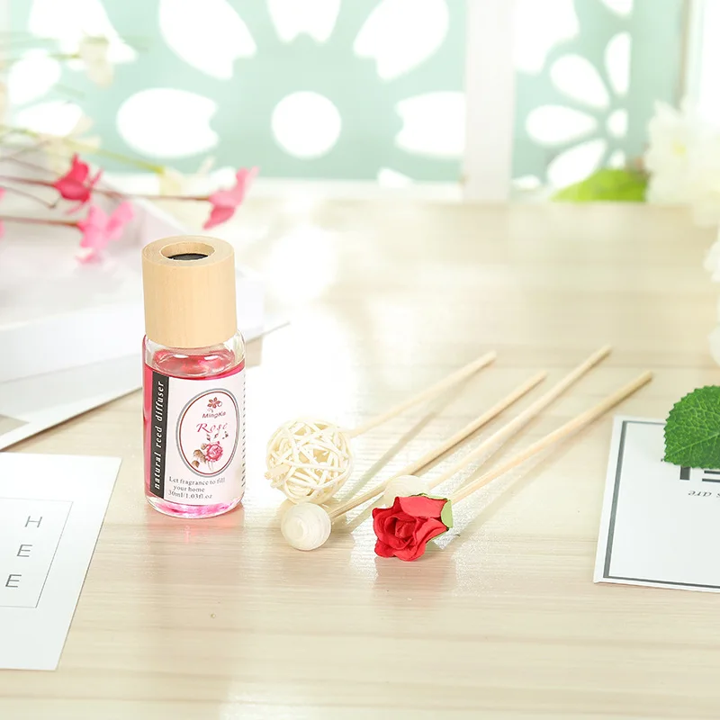 Bathroom Reed Diffusers Sets Air Fresheners glass bottle Rattan Reeds Fragrance Diffuser