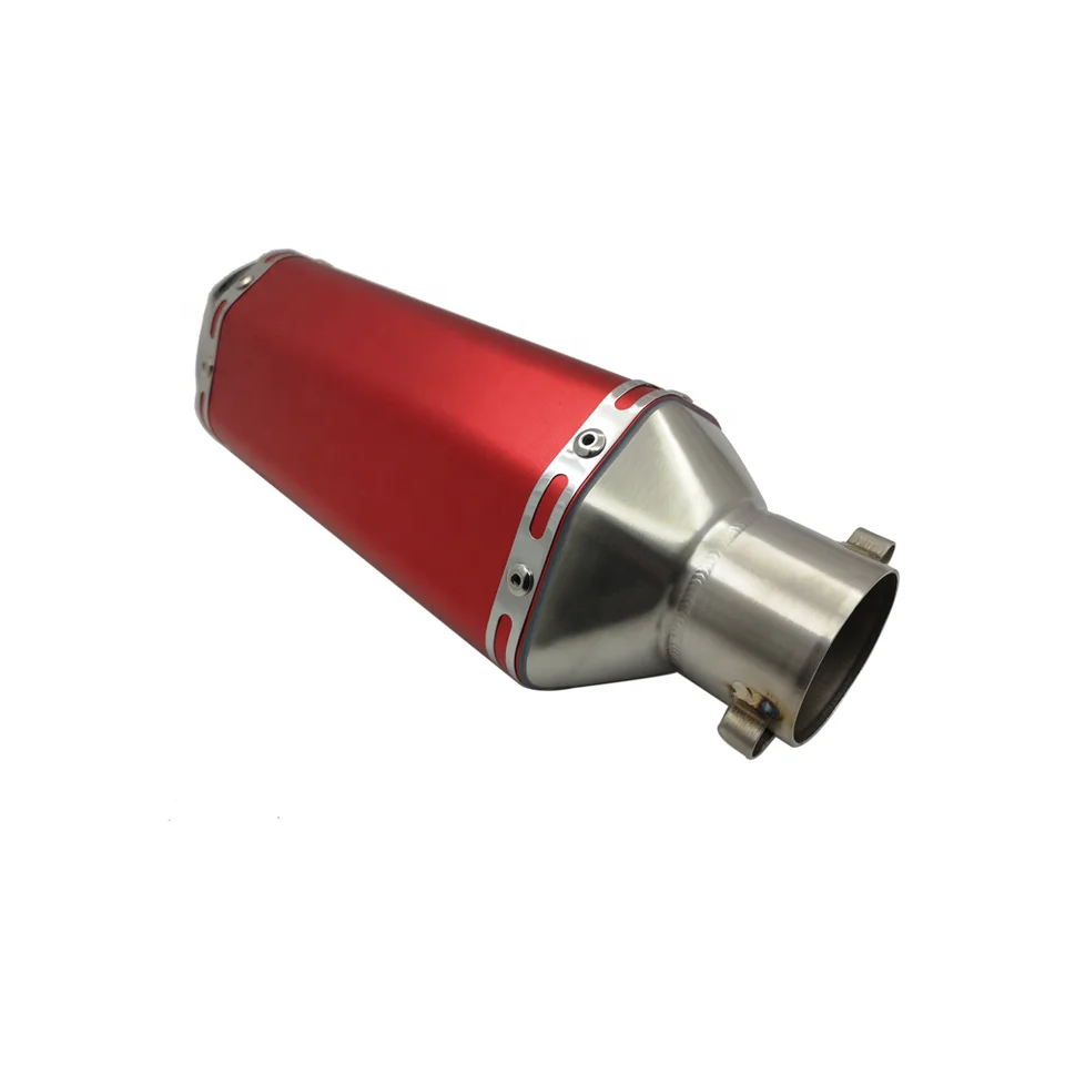 Цветной гоночный Универсальный глушитель из углеродного волокна 1,5-2 дюйма, впускной Глушитель со съемным дБ-убийцей для уличного велосипеда, глушитель для мотоцикла