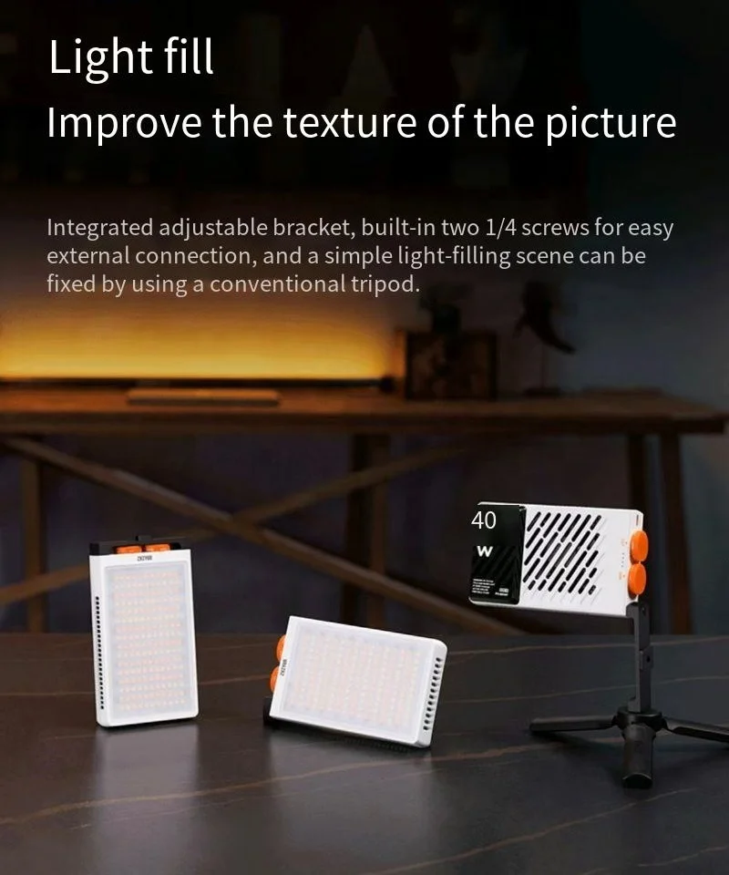 FIVERAY M40 40W Mini LED LED Selfie Light Lamp for Laptop iPhone Phone Video Light On-camera Light Smartphone Live Stream