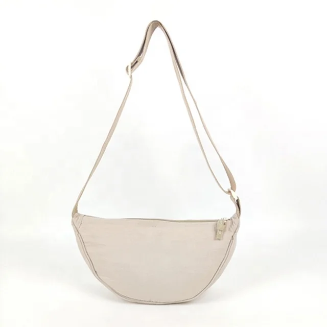 Girl Shoulder Hand Bag Casual Canvas Cotton Crossbody Custom Shopping Logo Printed Pouch Belt Bag Women Waist Bag For Women