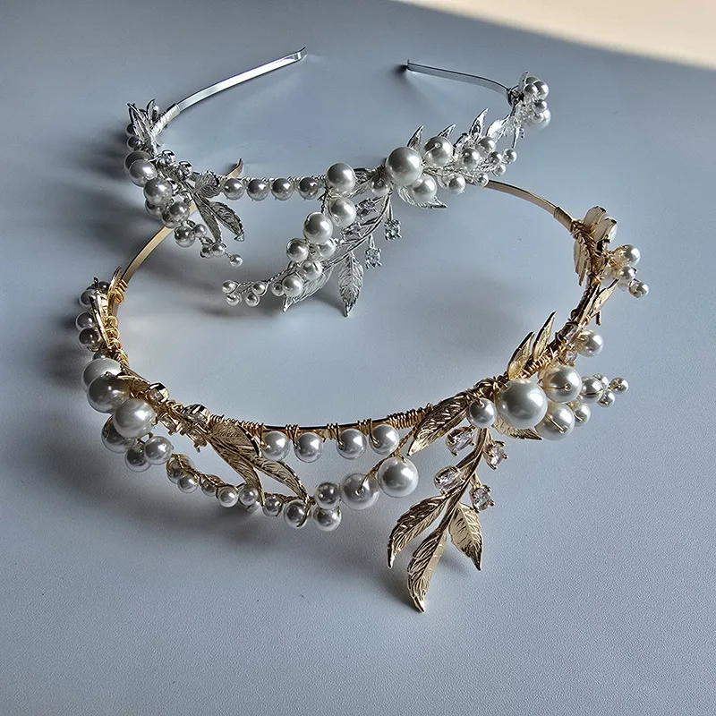 Свадебные украшения ручной работы из сплава циркония и жемчуга