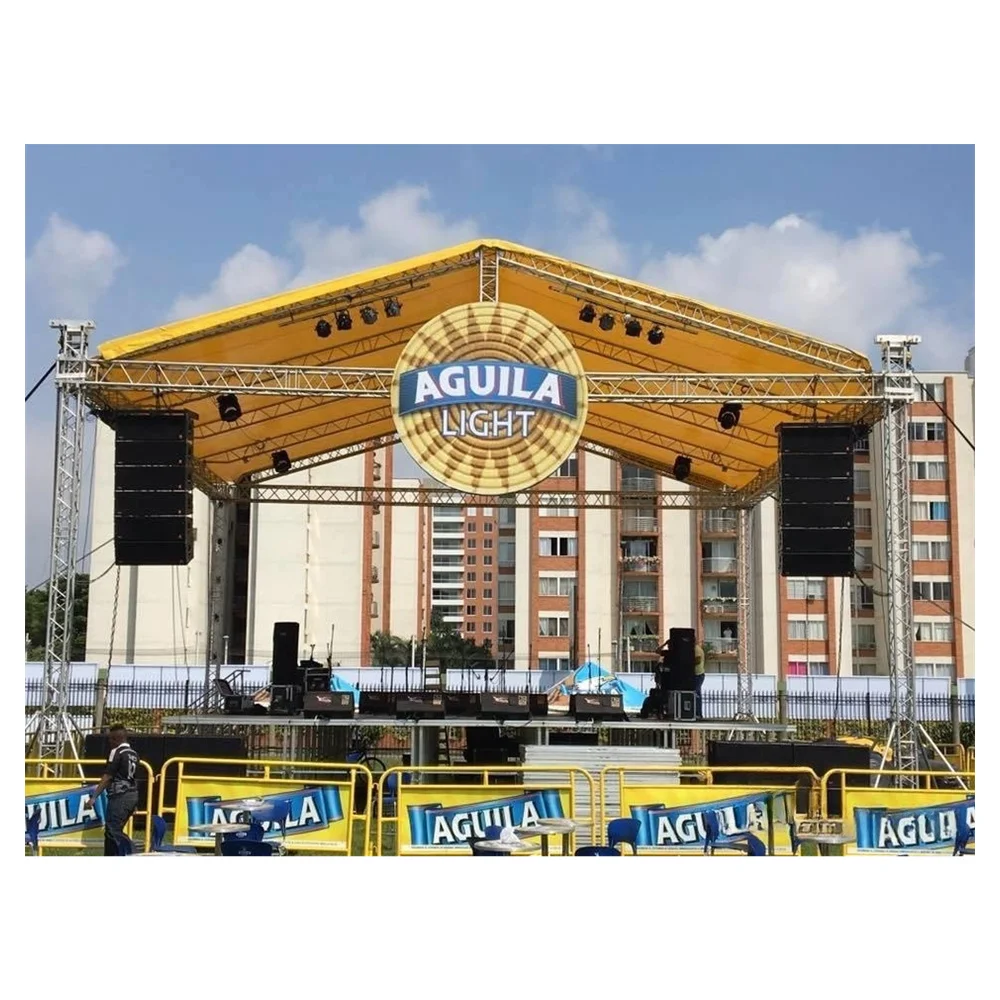 Customized prefabricated aluminum roof trusses structure entrance display design truss  for sale