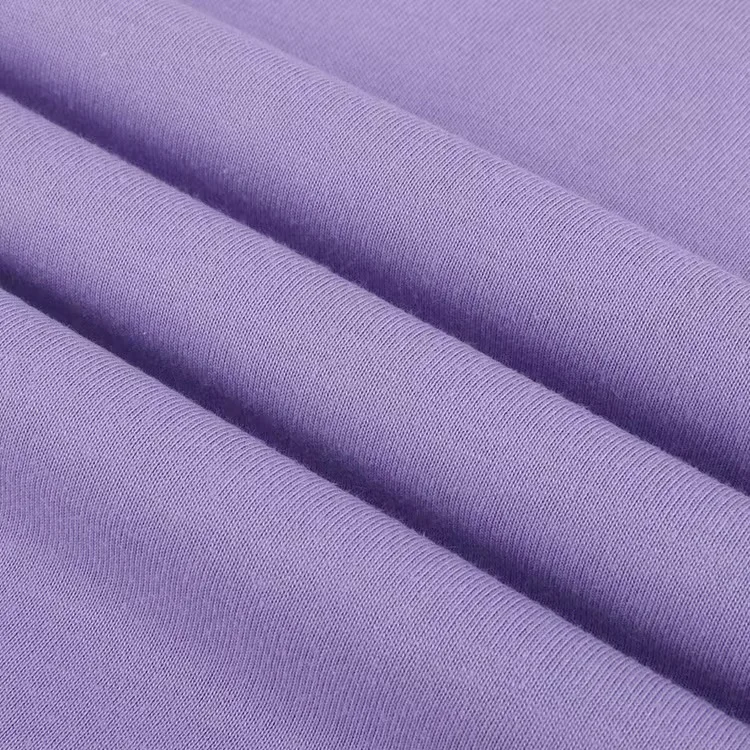 Hot selling NO MOQ  middle weight 95% cotton 5% spandex 190 GSM knitted single jersey fabric for sport T-shirt