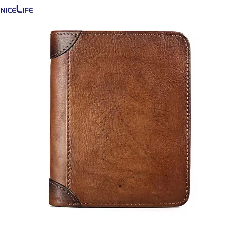 Cuzdan Money Bag Purses Wallate Wallet Men Original Top Branded Pure Cow Genuine Lather Wollet Men Clutch Wallet For Men