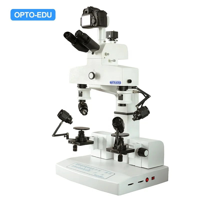 OPTO-EDU A18.1822 3.2x~320x Dual Bridge Zoom 1x 1.6x comparison forensic microscope