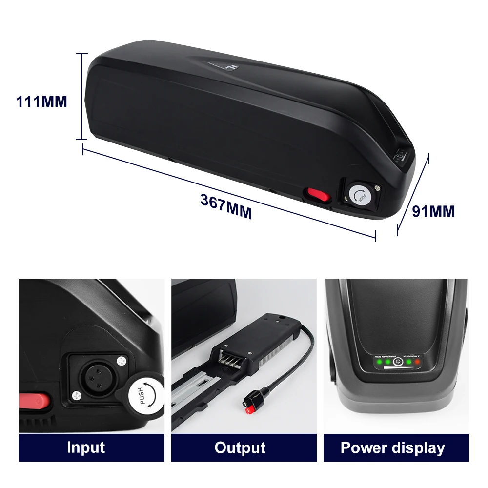 EU UK US Stocked 36V 48V 52Volt E Bike batteries 13Ah 15Ah 17.5Ah 21Ah 24.5Ah Hailong ion AKKU case box Electric Bicycle Battery
