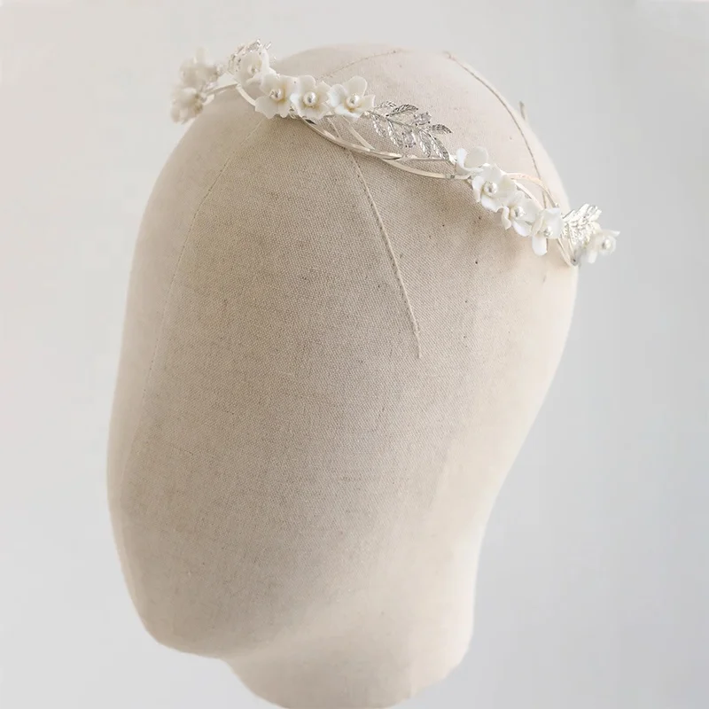 Vintage Boho Style Copper Leaf Zircon Bridal Tiara Crown Wedding Anniversary Party Hairband Accessories Jewelry