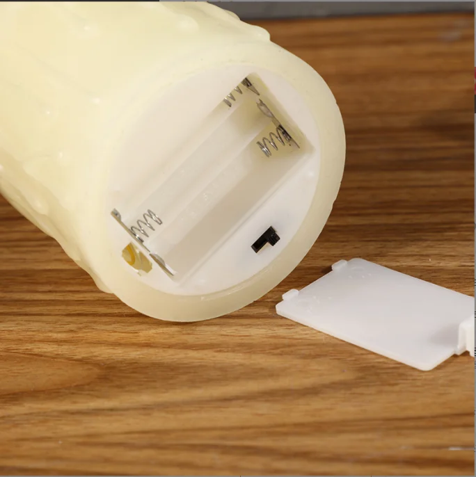 D7.5cm simulation teardrop electronic candle household smokeless lighting flame swing LED candle