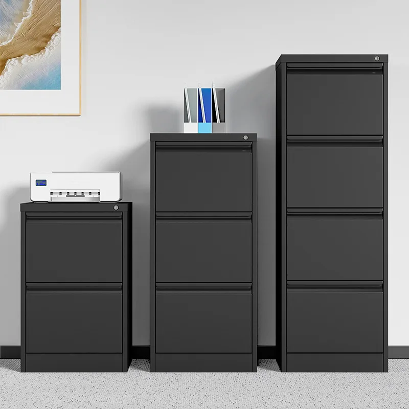Good  Quality Wholesale 2 3 4 Drawers Cabinet with Card Holder Vertical Office Metal File Cabinet