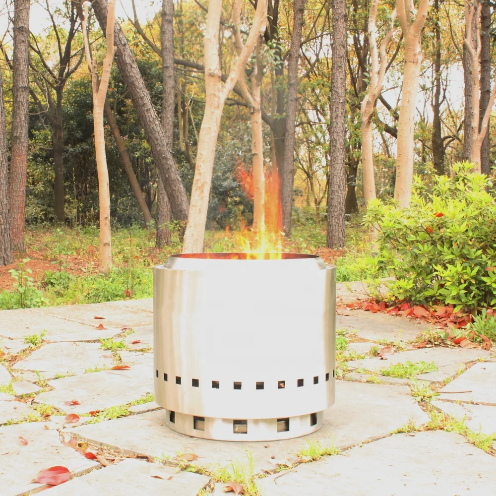 Smokeless stainless steel fire pit