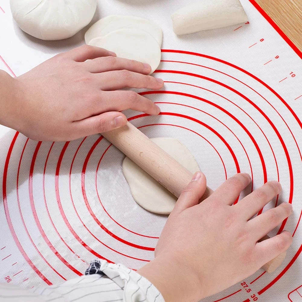 Super thick with size and size marking non-stick kneading mat kitchen cake tool silicone mat for dough