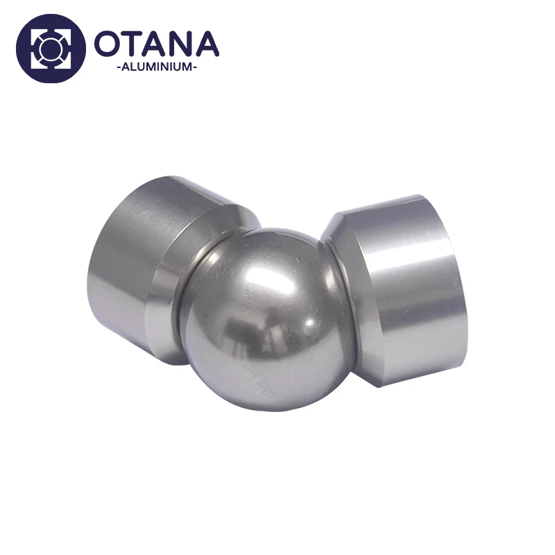 Aluminium handrail connector elbow moving 360 degree turn OH38-1