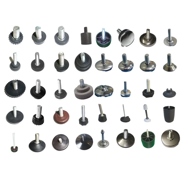 Factory direct metal adjustable threaded feet furniture non-slip table leg leveler leveling adjuster feet pads