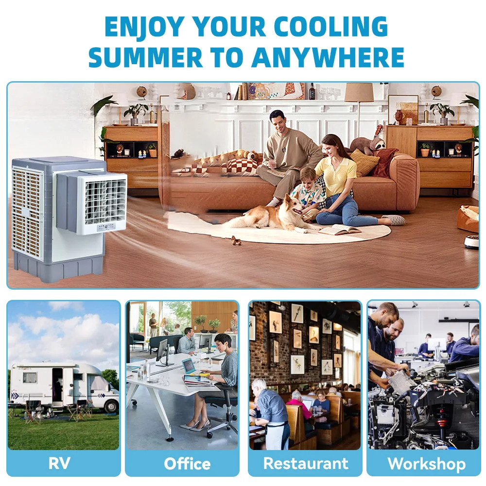 solar dc 12v  window remote evaporative air coolers fan aire acondicionado solar window air conditioners