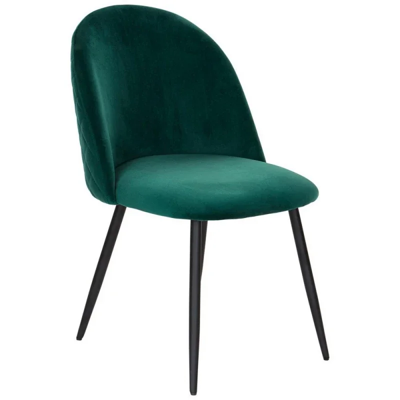 Nordic design leisure Restaurant Chair European Dining Room Chairs Modern Furniture Pu Leather Green Color  Velvet Dining Chairs