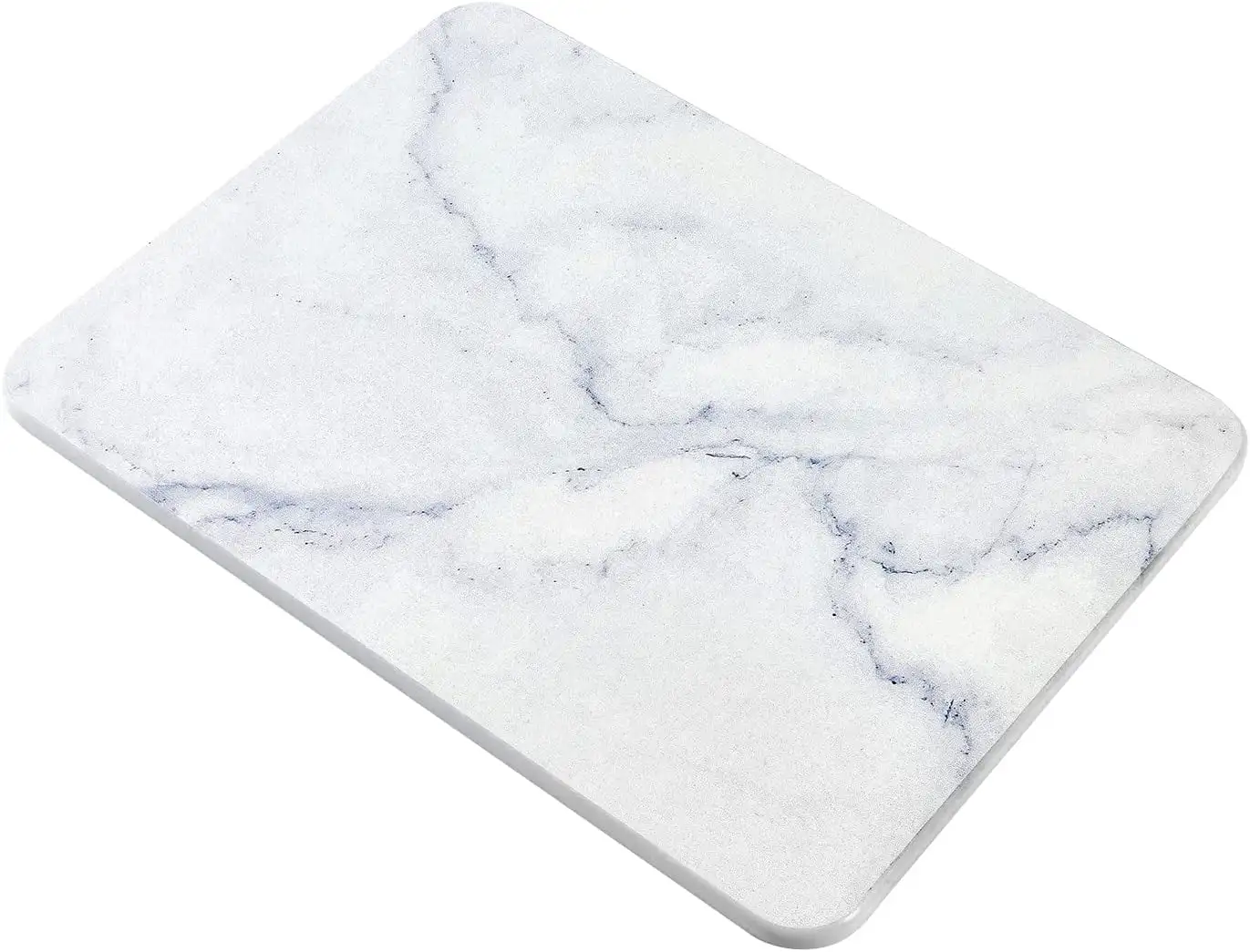 Wholesale custom Non-Slip Heat Resistant White Marble diatomite coaster tray stone dish drying mats for kitchen Counter