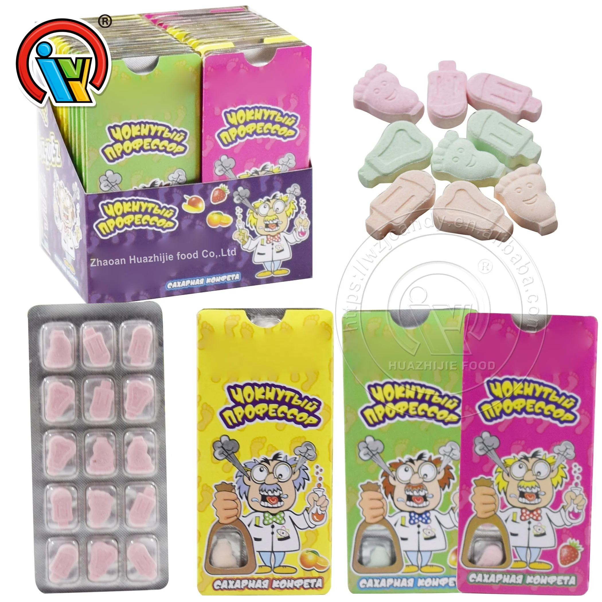 Candy sweets fruit flavor cartoon shape tablet candies for kids