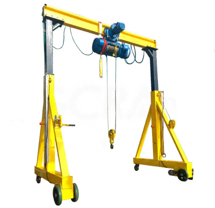 Motor-drive Portable Gantry Crane 0.5 Ton 1 Ton 2 Ton  3 Ton 5 Ton for Sale