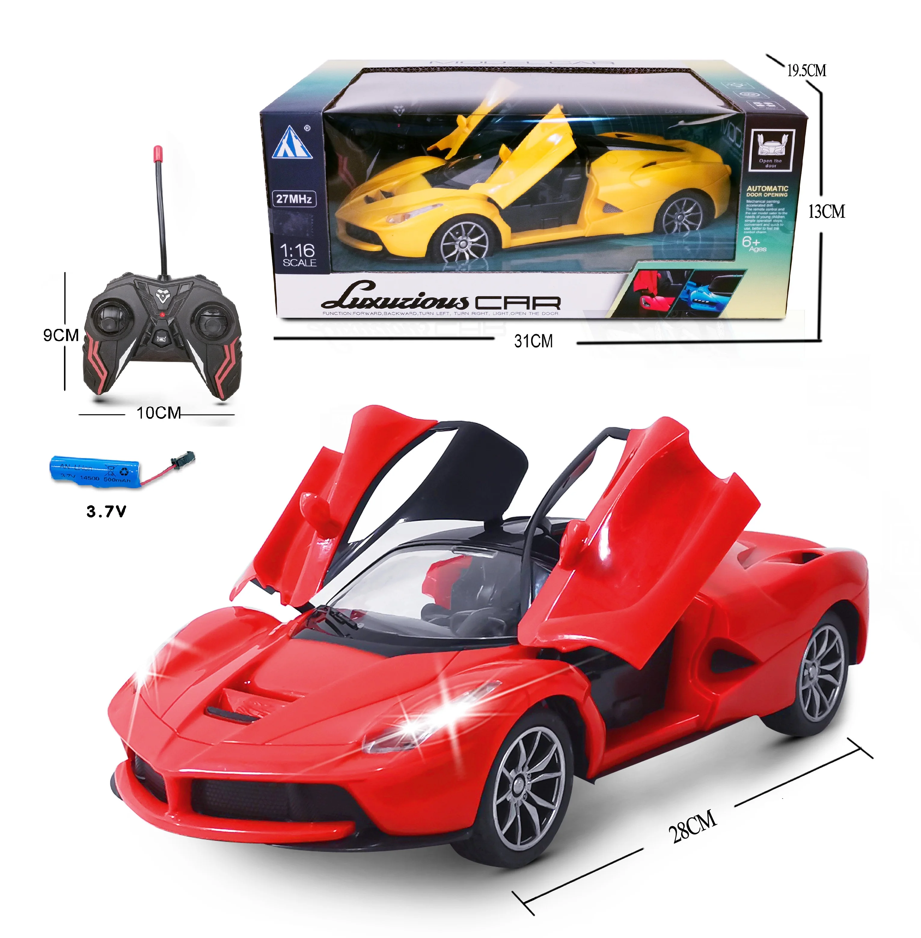 Wholesale RC Car Toy One-Button Door Opening Five-Way Remote Control Vehicle Toys With Light
