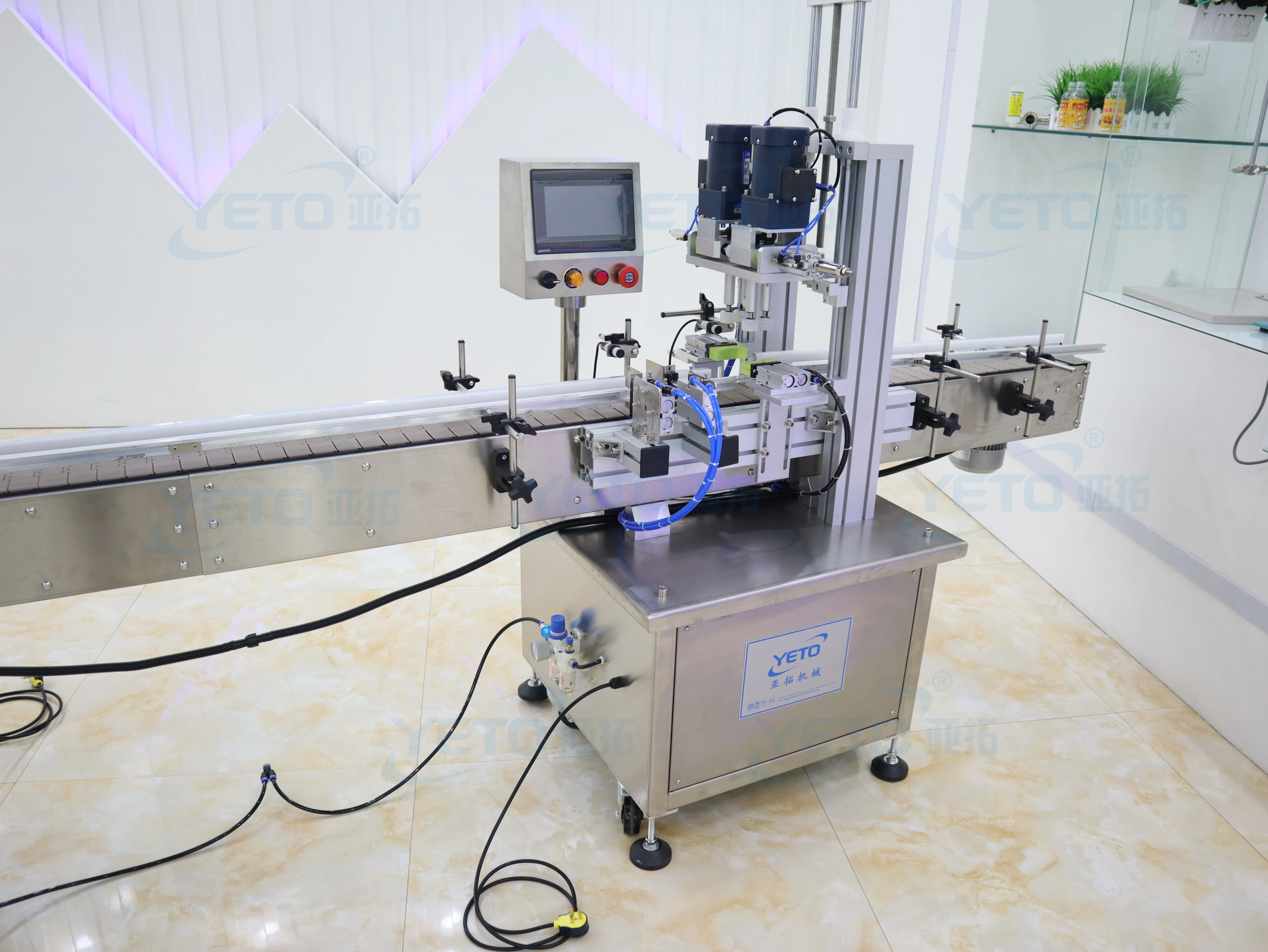 YETO-50-500ml Automatic Liquid Filling Capping Machine Toner Juice Bottle Filler Capper Sealing Packing Line Cosmetic serum