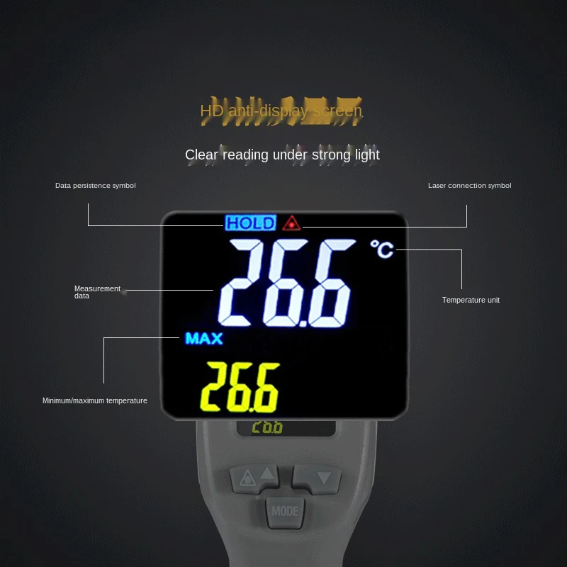 DT-827V High Precision Gun Type Industrial Ir Wireless Digital Thermometer