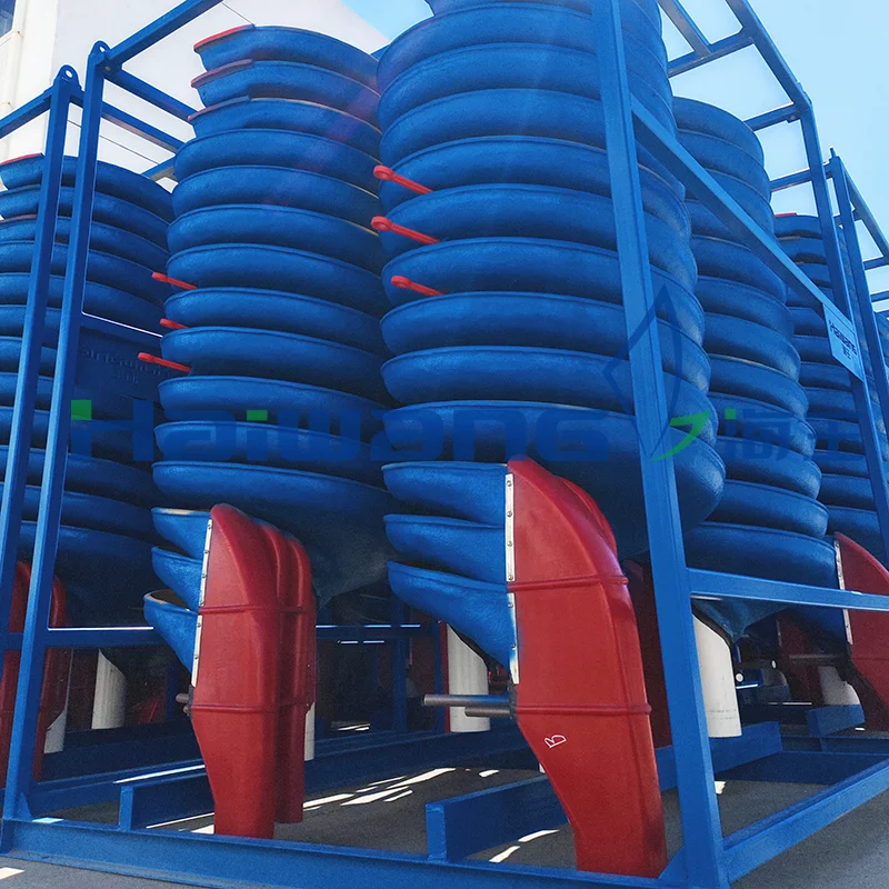 High Efficient Chrome Ore Spiral Chute Gravity Separator Spiral Gold Pan Mining Plant for Sale