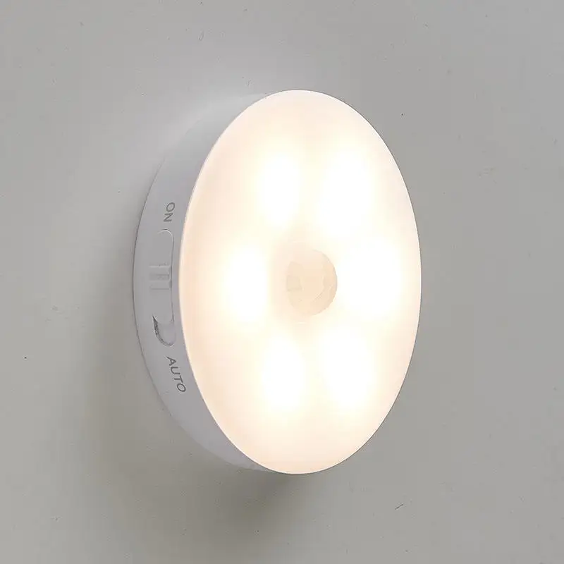 Wireless Human Body Induction Light Rechargeable Intelligent Automatic LED Night Light Magnetic Suction Self-adhesive Wardrobe