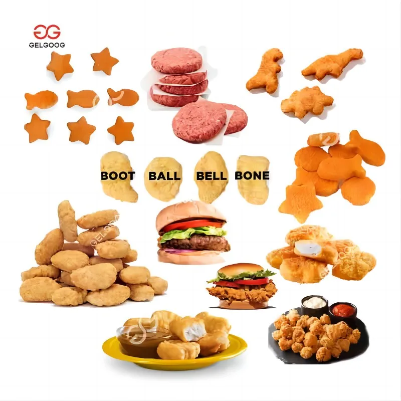 Customized Containers Frozen Halal Fried Popcorn Chicken Line Tempura Popsocket Chicken Nuggets Machine