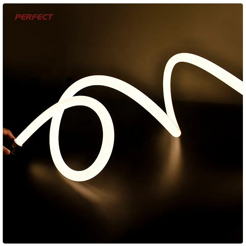 Led Neon 360 round neon led light strip 220v 120led 2835 tube led flex strip