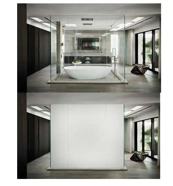 Competitive Price Hot Sale Electronic Switchable Intelligent Smart PDLC Film Glass Atomized Privacy Glass with Accessories