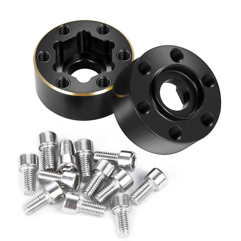 Super 6/9/12mm Wheel Hub Hex Adapter Brass Counterweight for 1.9inch Wheels Rims 1/10 RC  Car Axial SCX10 TRX4 TRX6 Spare Parts