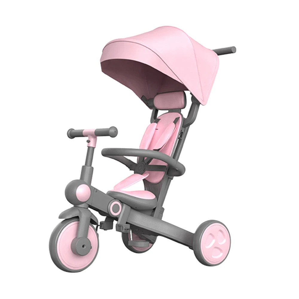 2023 Hot selling multi-functional kids tricycle trike with 3 wheels and canopy and putter children 2-5years ride on car