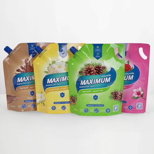 Plastic Liquid Washing Powder Packaging Bag Laundry Detergent Doypack spout pouch