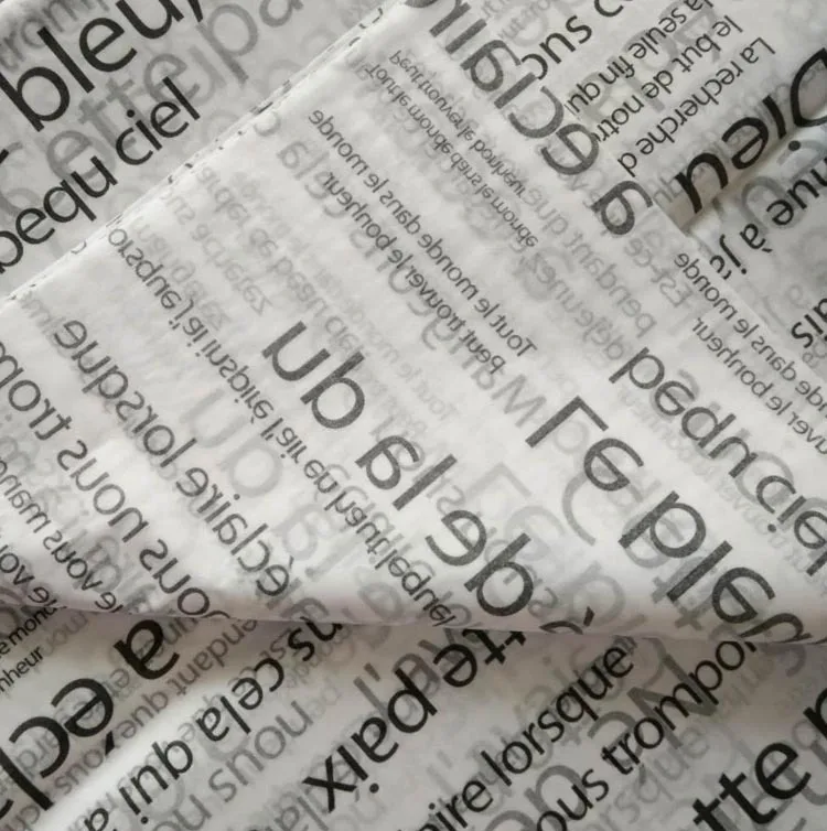 
Custom printing logo gift wrapping paper clothing tissue paper 