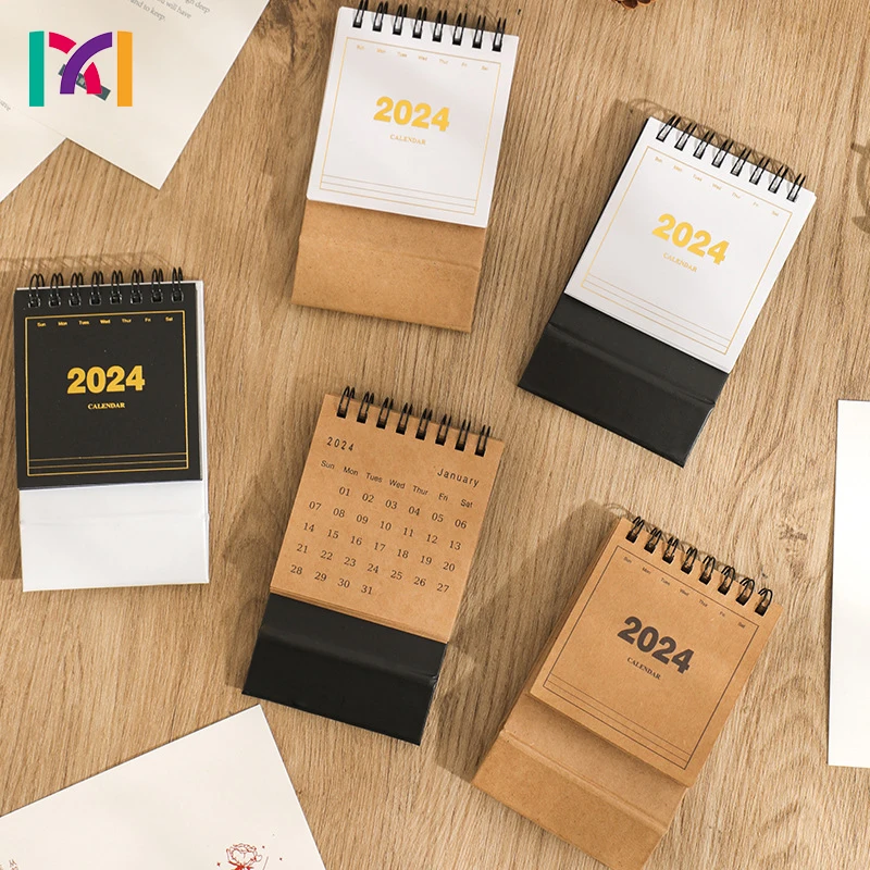 2025 Wholesale New Design Creative Hardcover Illustration Simple Desktop Decoration Calendars Wall Custom Desk Calendar