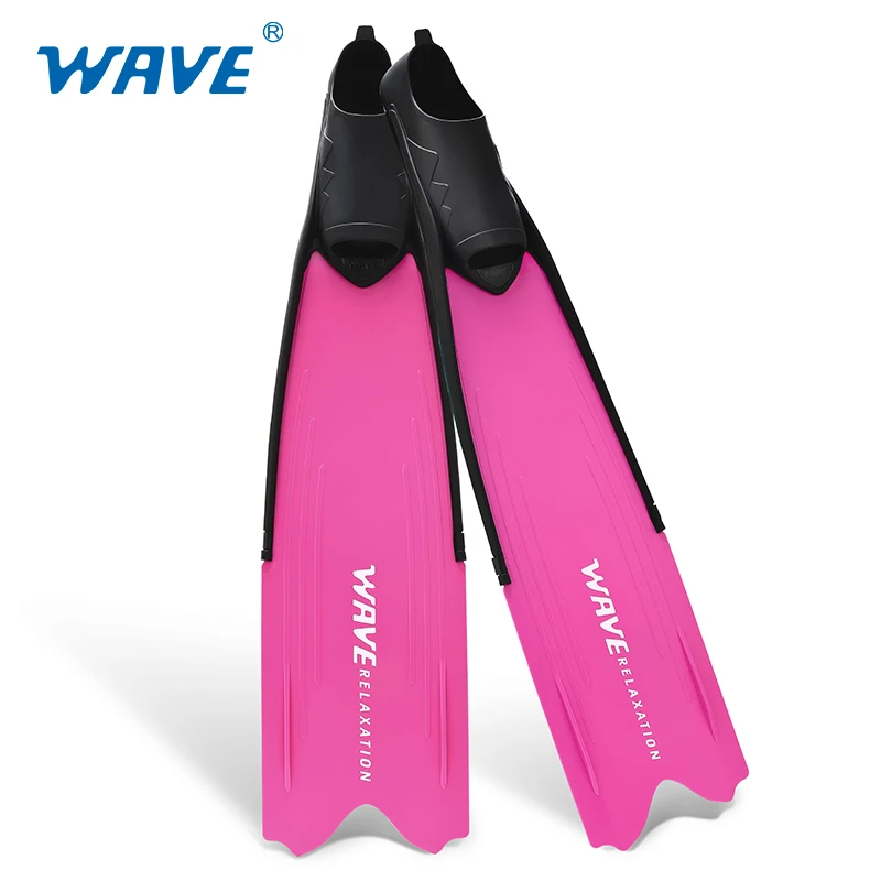 WAVE Professional use soft long blade has better driving force under water free diving fins