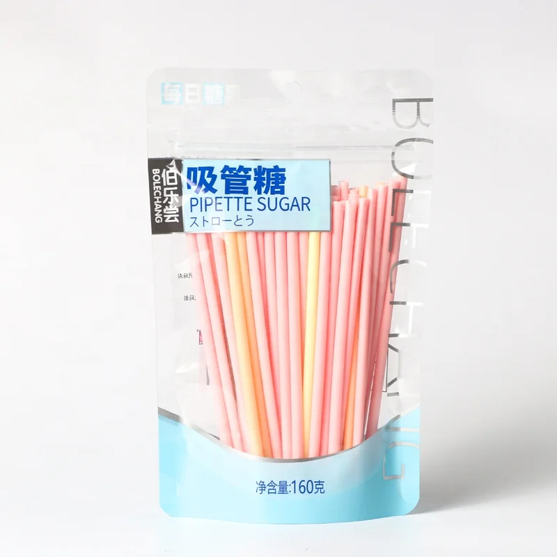 Wholesale 160g Cool boy extra long CC Stick Straw Candy Delicious and fun mix fruit cc stick candy Fruit Flavor candy snacks