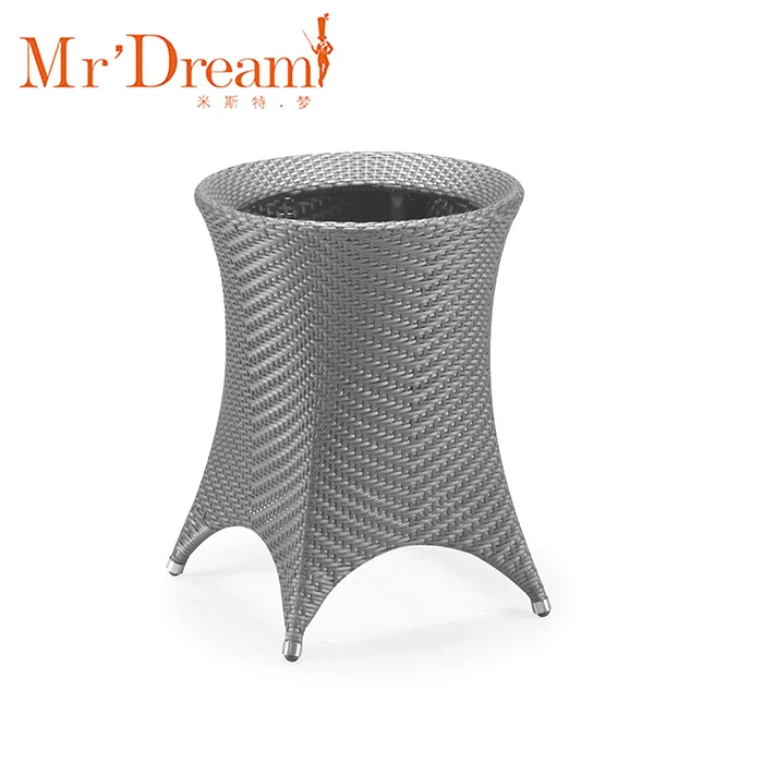 Rattan Flower Pot Garden Wicker Plastic China Supplier Outdoor Used with Flower green Plant