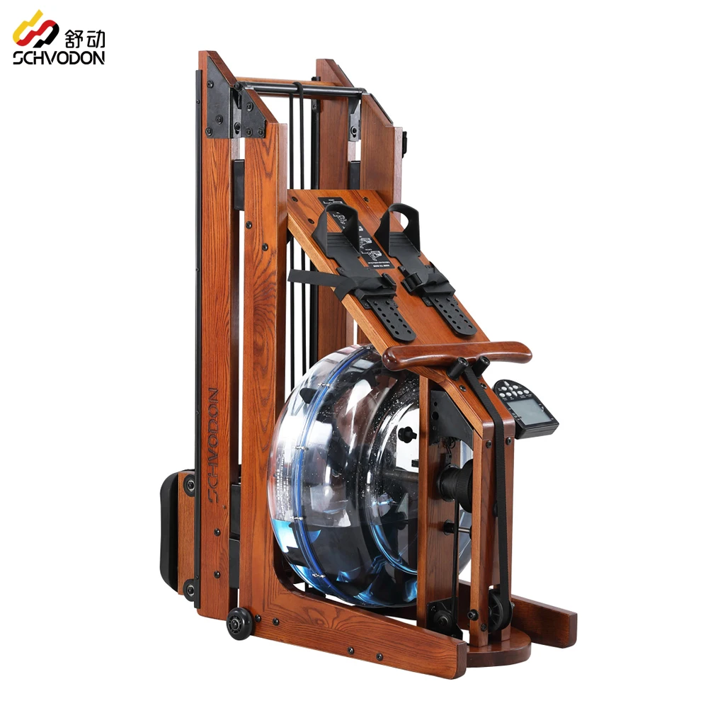 Schvodon 2022 new rowing machine oem indoor hydraulic mini rower wooden water rowing machine foldable rowing machine