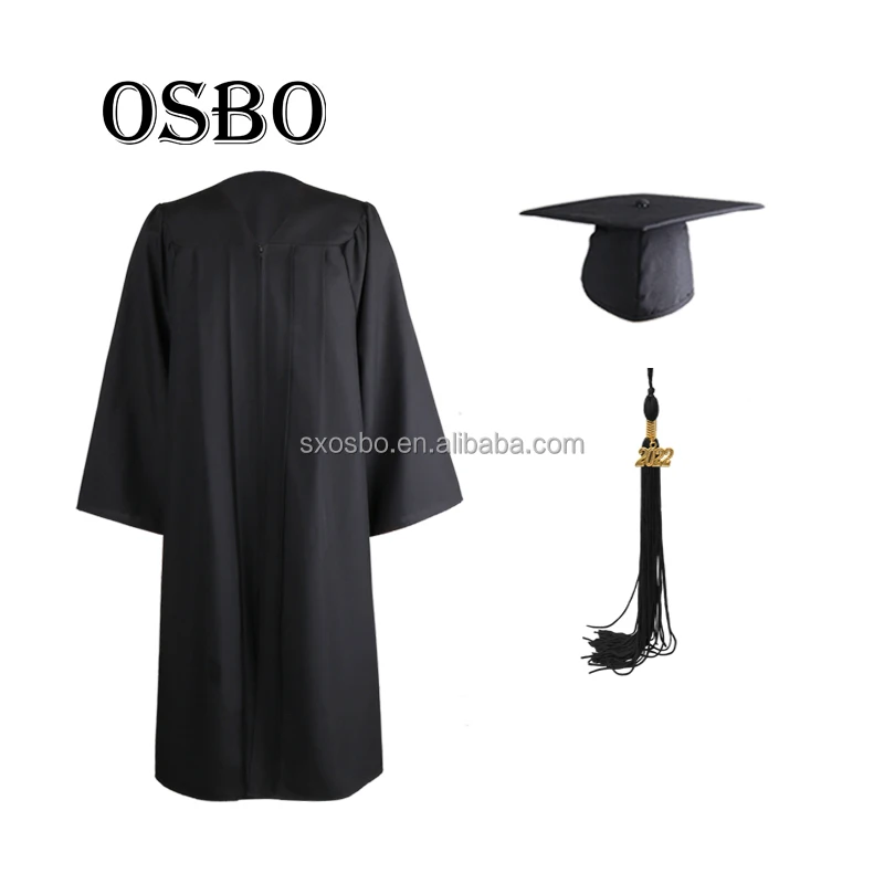 2023  wholesale cheap purple  high school  academic graduation gown and cap for graduation ceremony