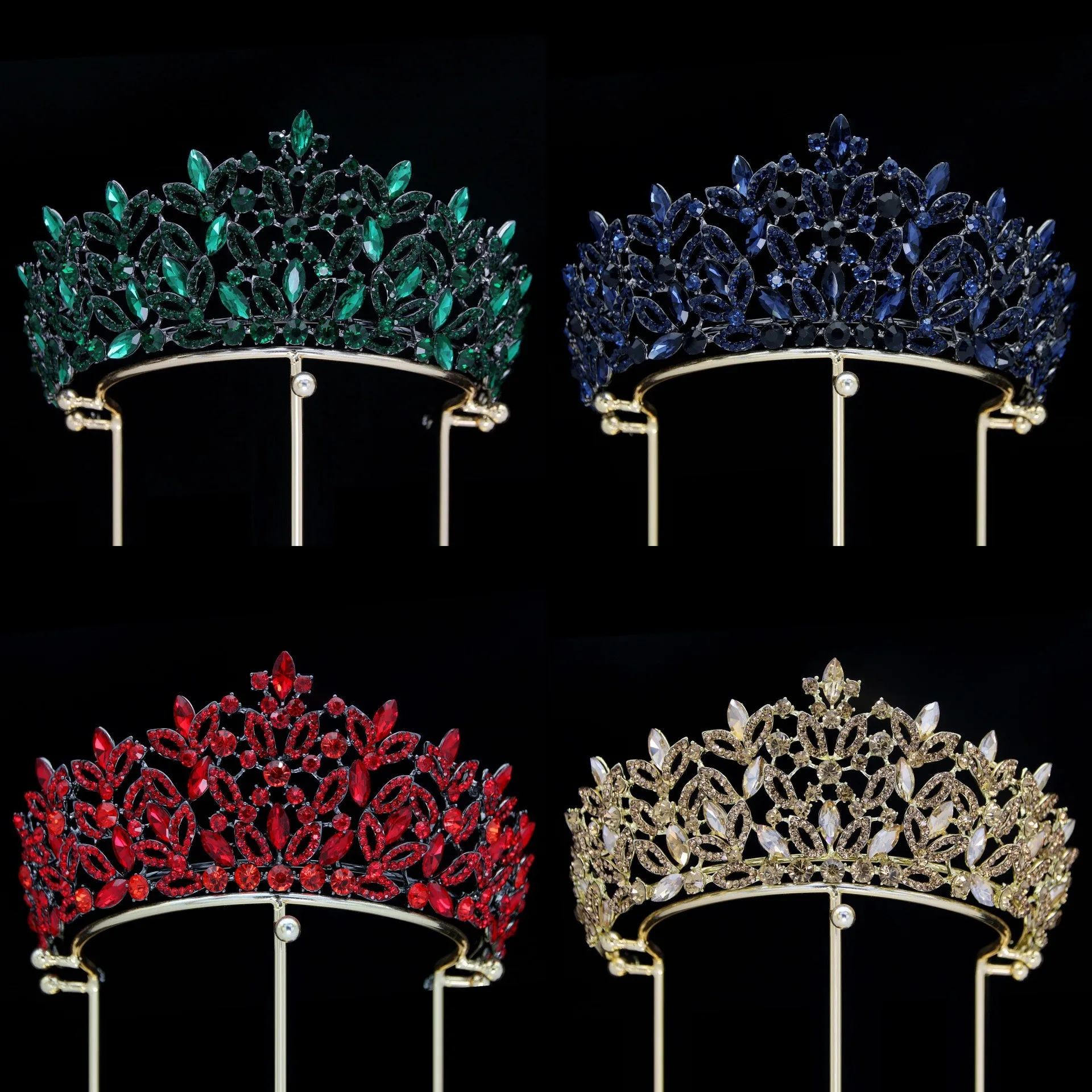 Customized Bridal crown exquisite diamond luxury crown hair band wedding accessories bridal headdress Prom Tiara Crown