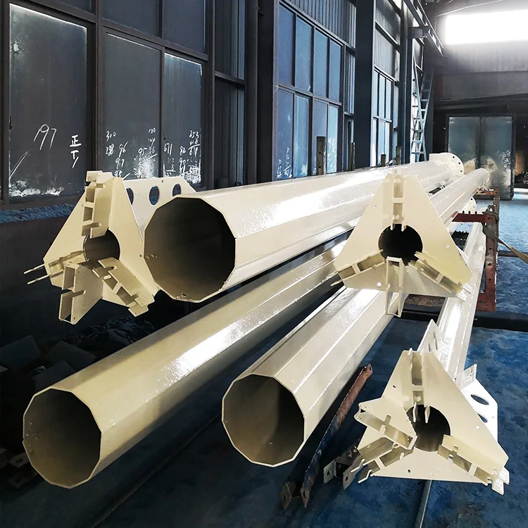 5m 6m 7m 8m 9m 10m steel galvanized polygonal traffiic lamp post