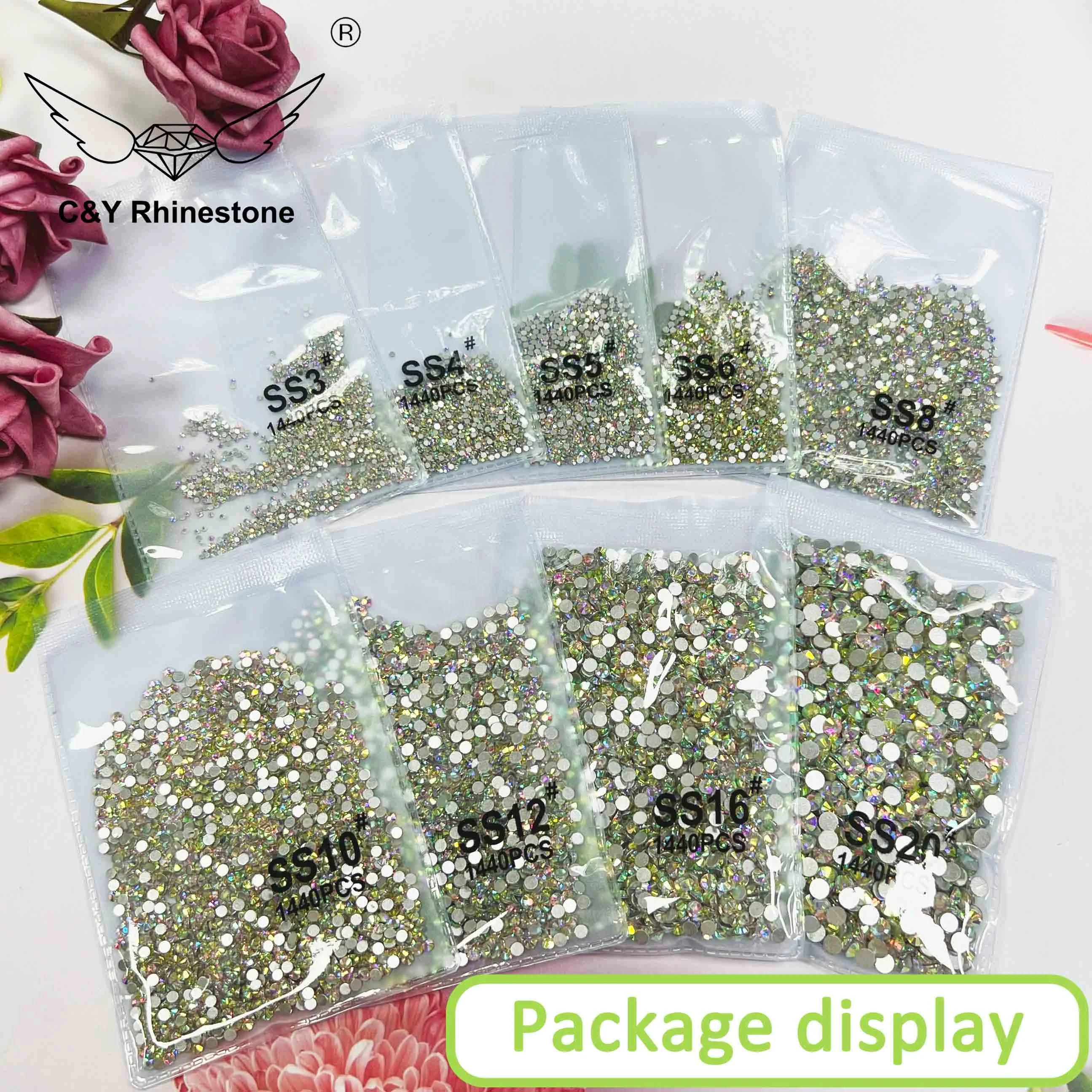CY 010 Flat Back Strass Crystal Non Hot Fix Rhinestone For Garment Decoration