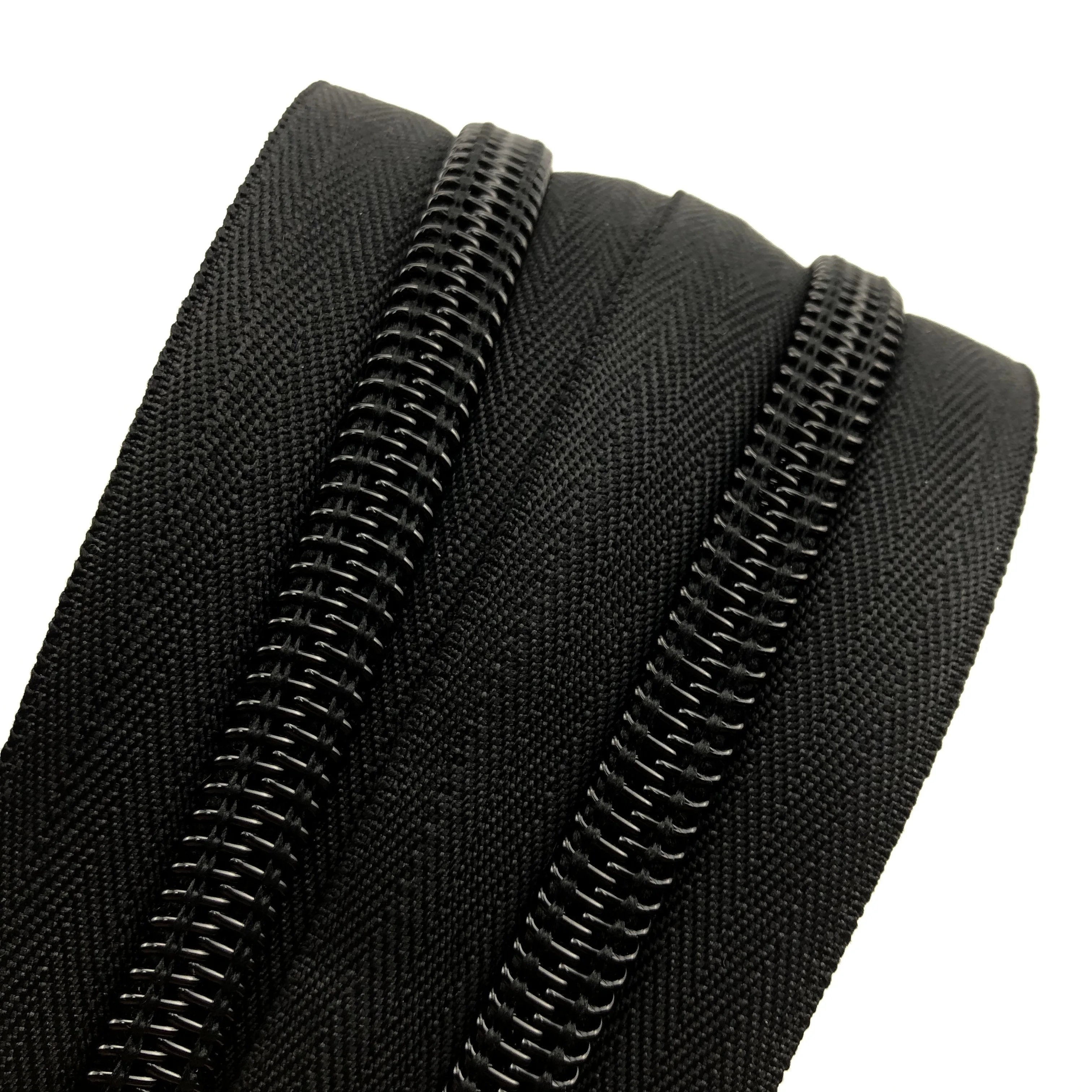 Factory high quality 10# code zipper black nylon long zipper for tent for bags