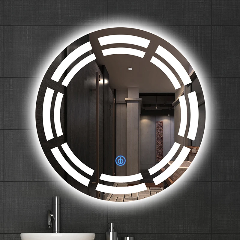 2024 Factory Price Bathroom LED Vanity Mirror with Smart Touch Switch Modern Wall-Mounted Design for Villas