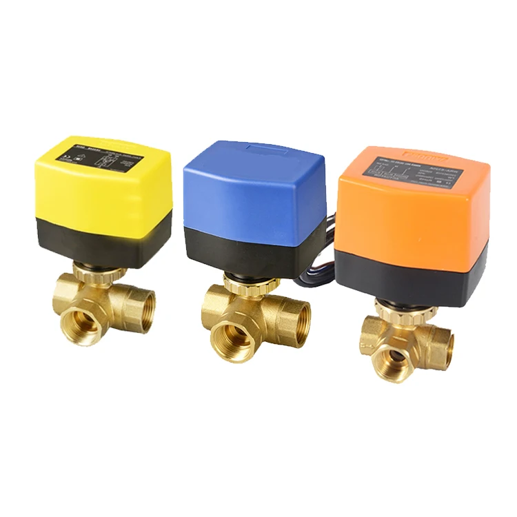 Winvall HVAC System Electric Valves 3VDC Motor Operating Actuated Ball Valves Flow Control Cool/Heat Water Motorized Ball Valve