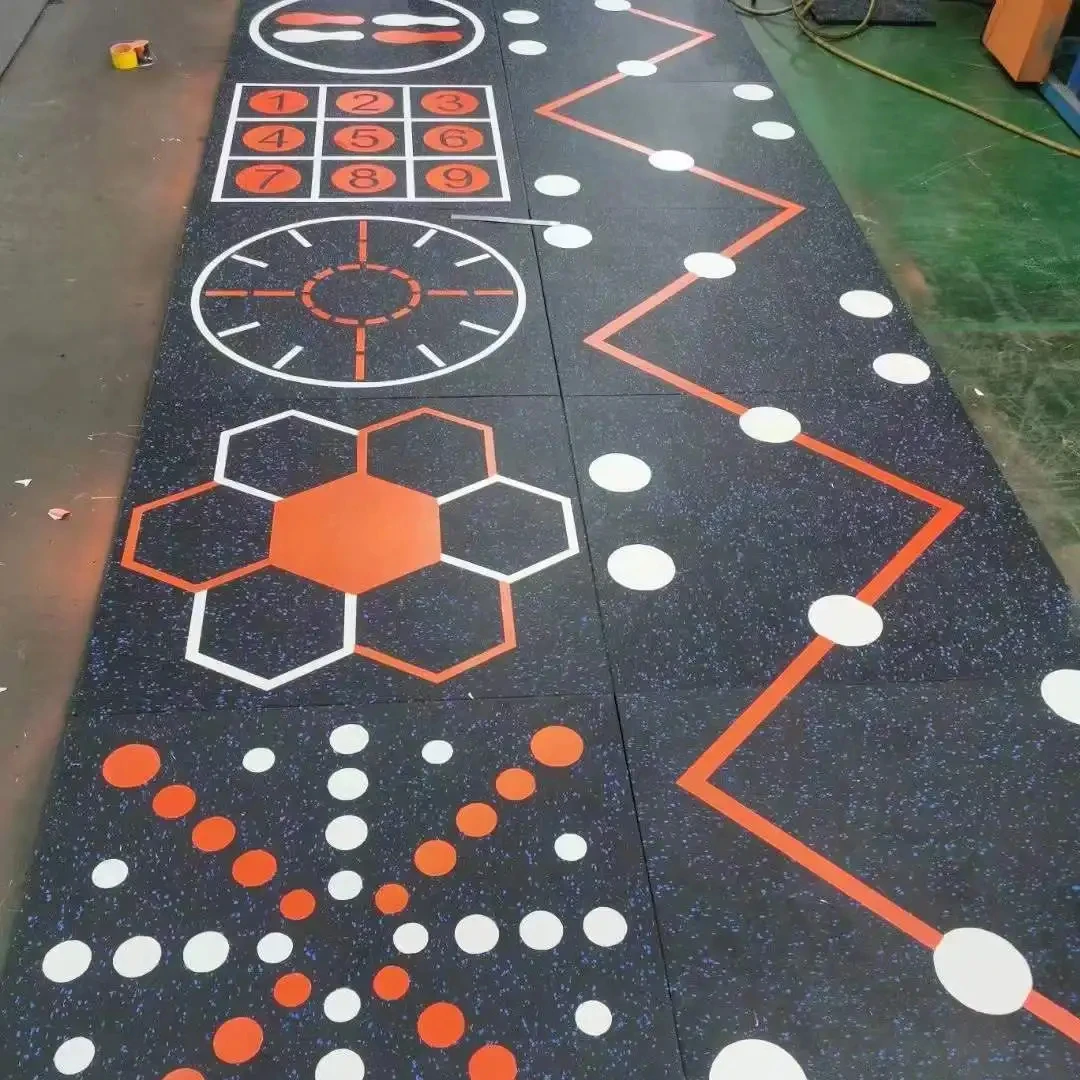 50mm thick rubber mat playground rubber tiles